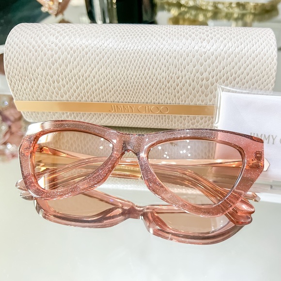 BRAND NEW Jimmy Choo Rose gold Sunglasses - Picture 2 of 9